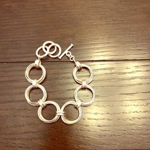 Silpada Circle Link Bracelet /Adjustable Toggle